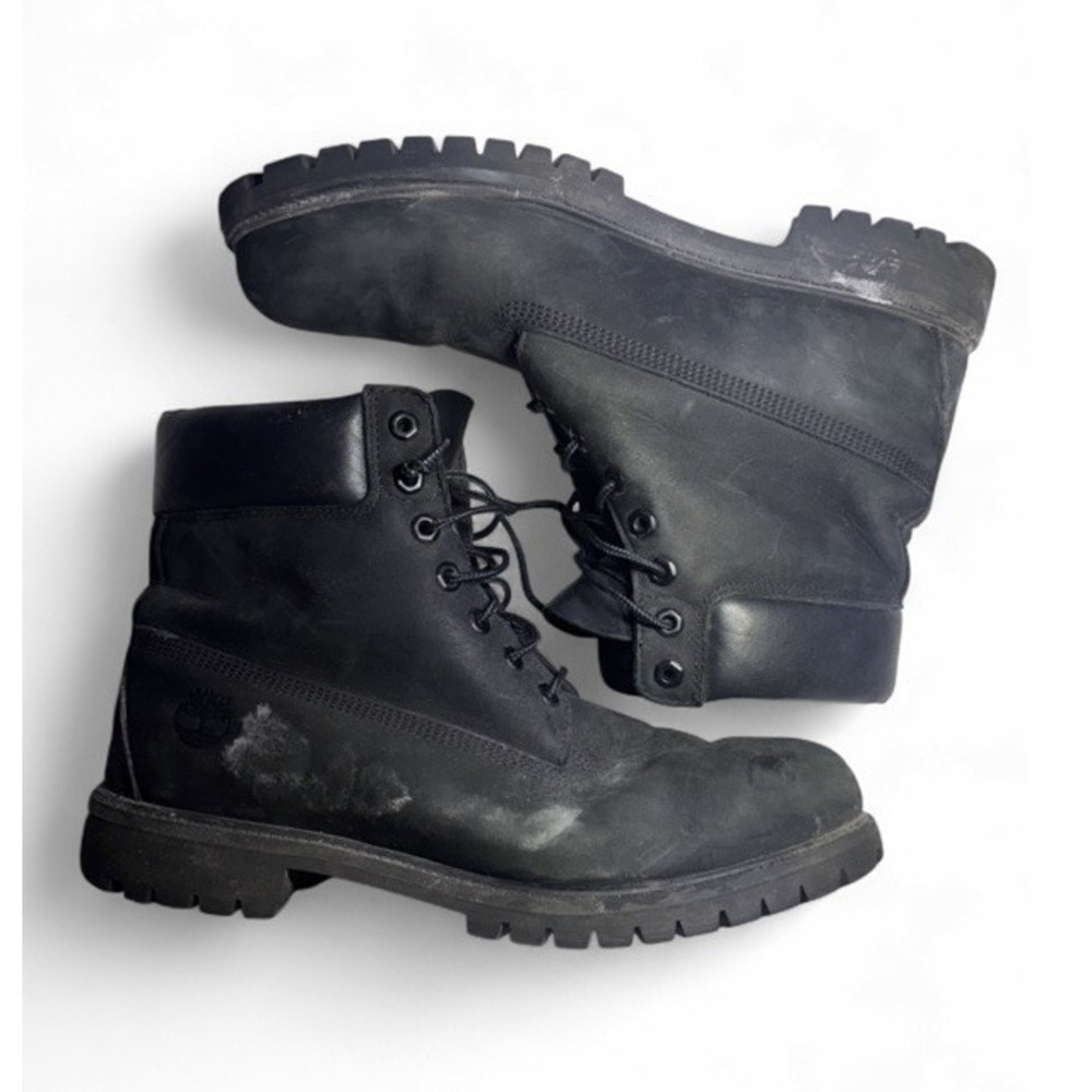 Timberland 10073 Men's 12M Black Premium 6-inch Waterproof Nubuck Leather Boots